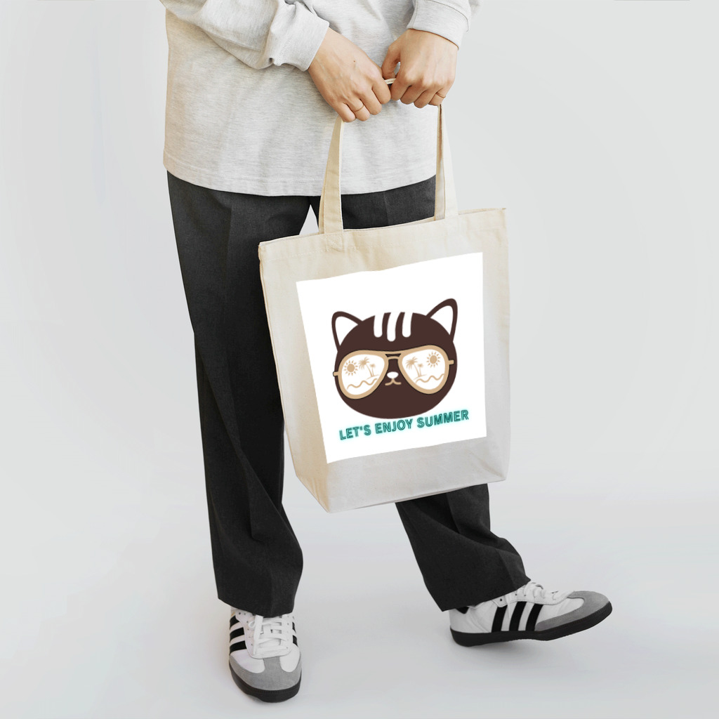 AoBa create【あおくり】のエンジョイキャット Tote Bag