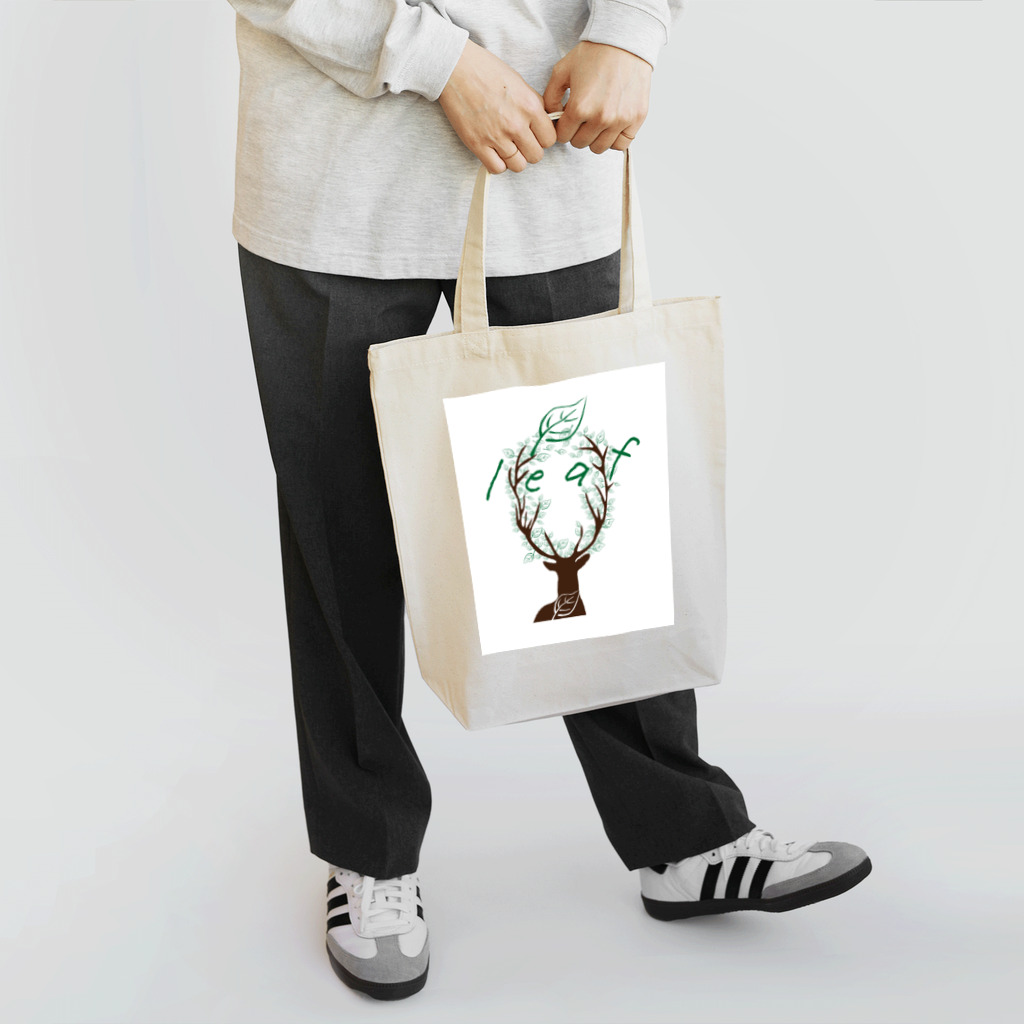 キャンプグッズ【tゑnt by leaf】の鹿leaf Tote Bag