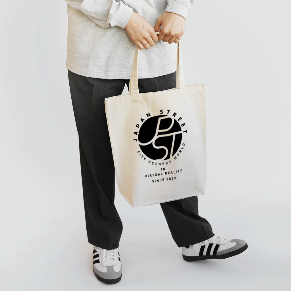 QUAYSIDESのJapan Street in VR / Black Tote Bag