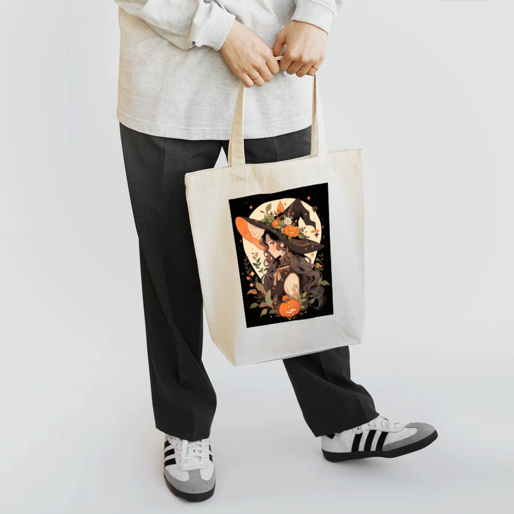 AIと愛とARTのSHOPのハロウィンの魔女 Tote Bag