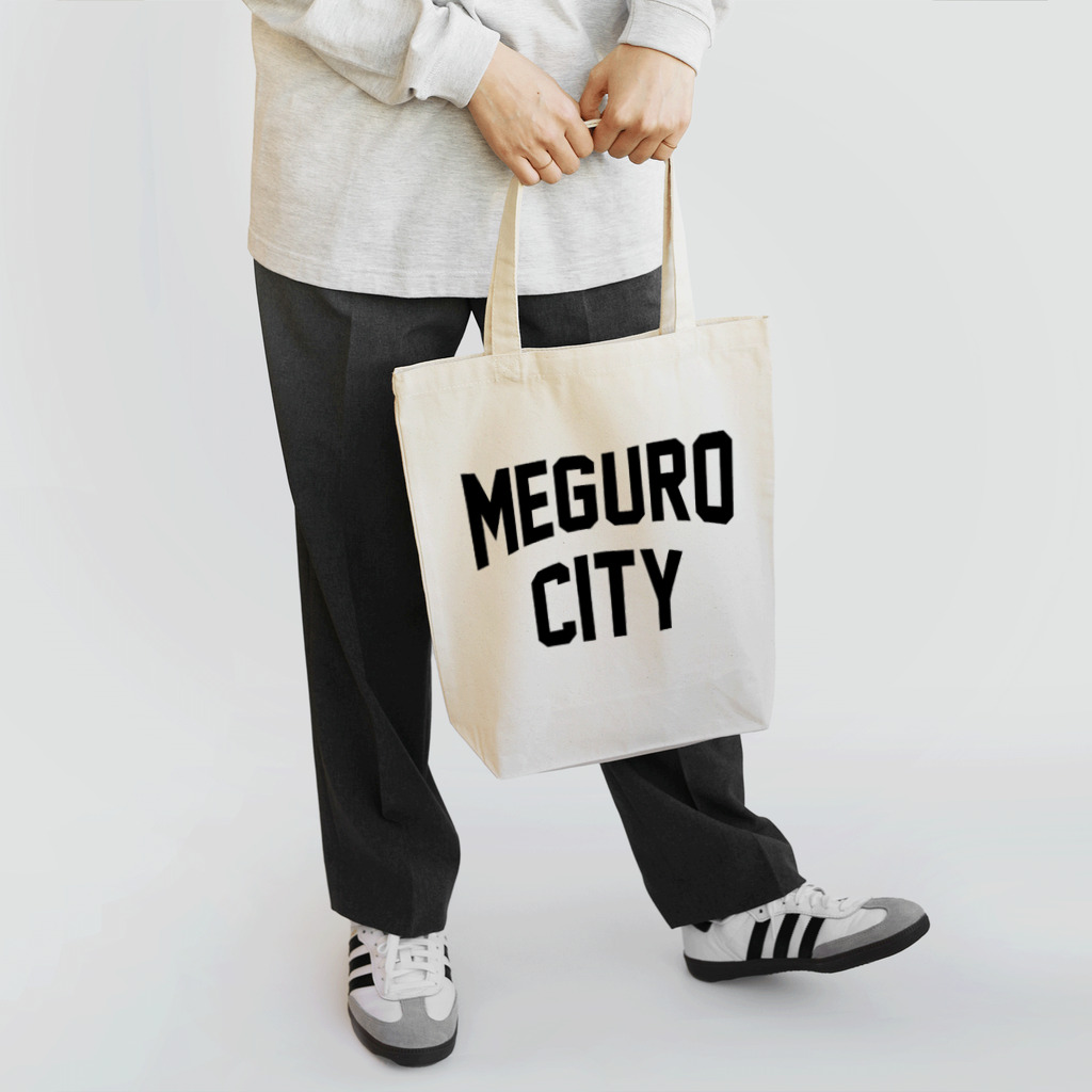JIMOTOE Wear Local Japanの目黒区 MEGURO CITY ロゴブラック Tote Bag