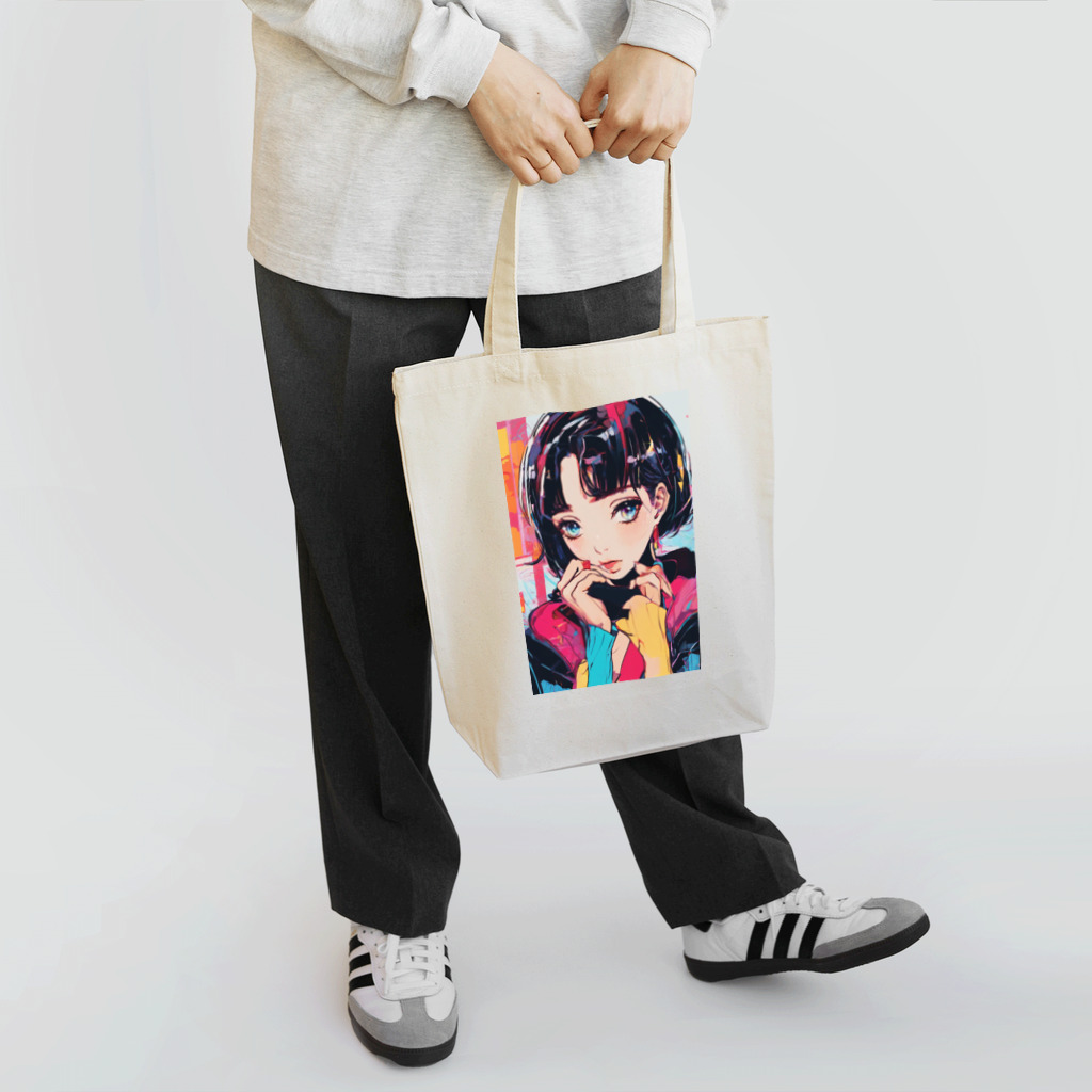 80s pop anime artのキュートな9 0 sアニメスタイル Tote Bag