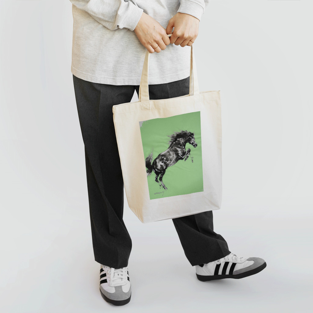 永久凍土の国の白夜の立ち上がる馬 Tote Bag