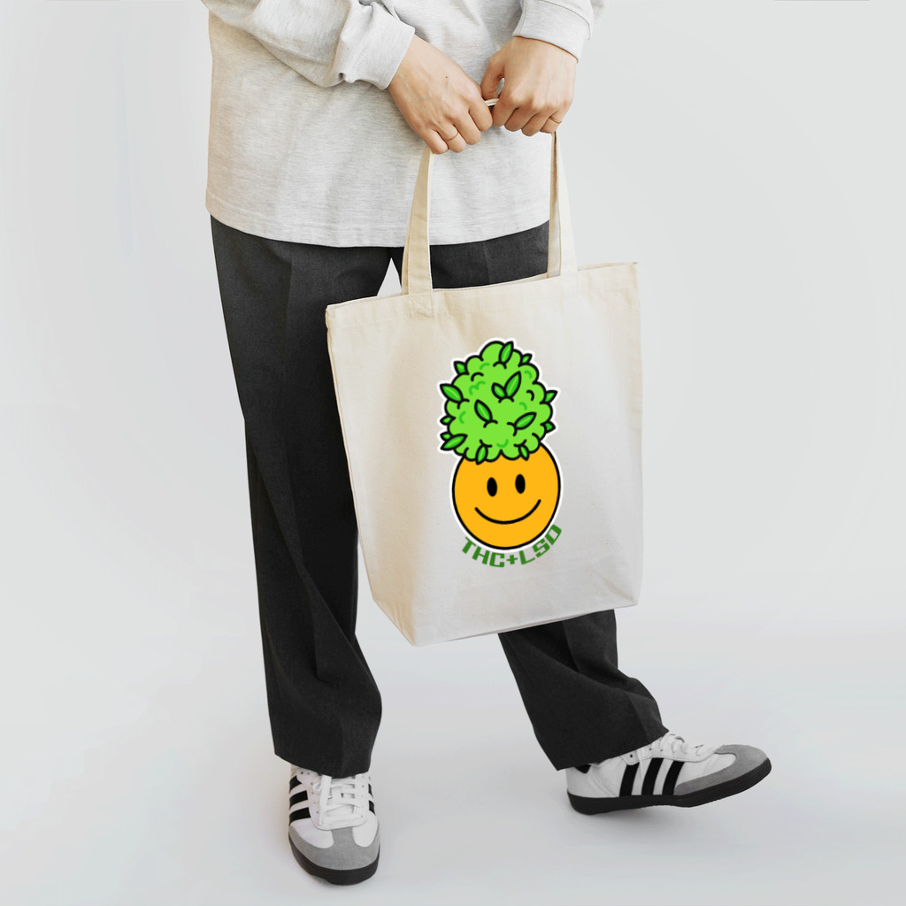 420 MUSIC FACTORYのグリーンスマイルくん（大麻とLSD） Tote Bag