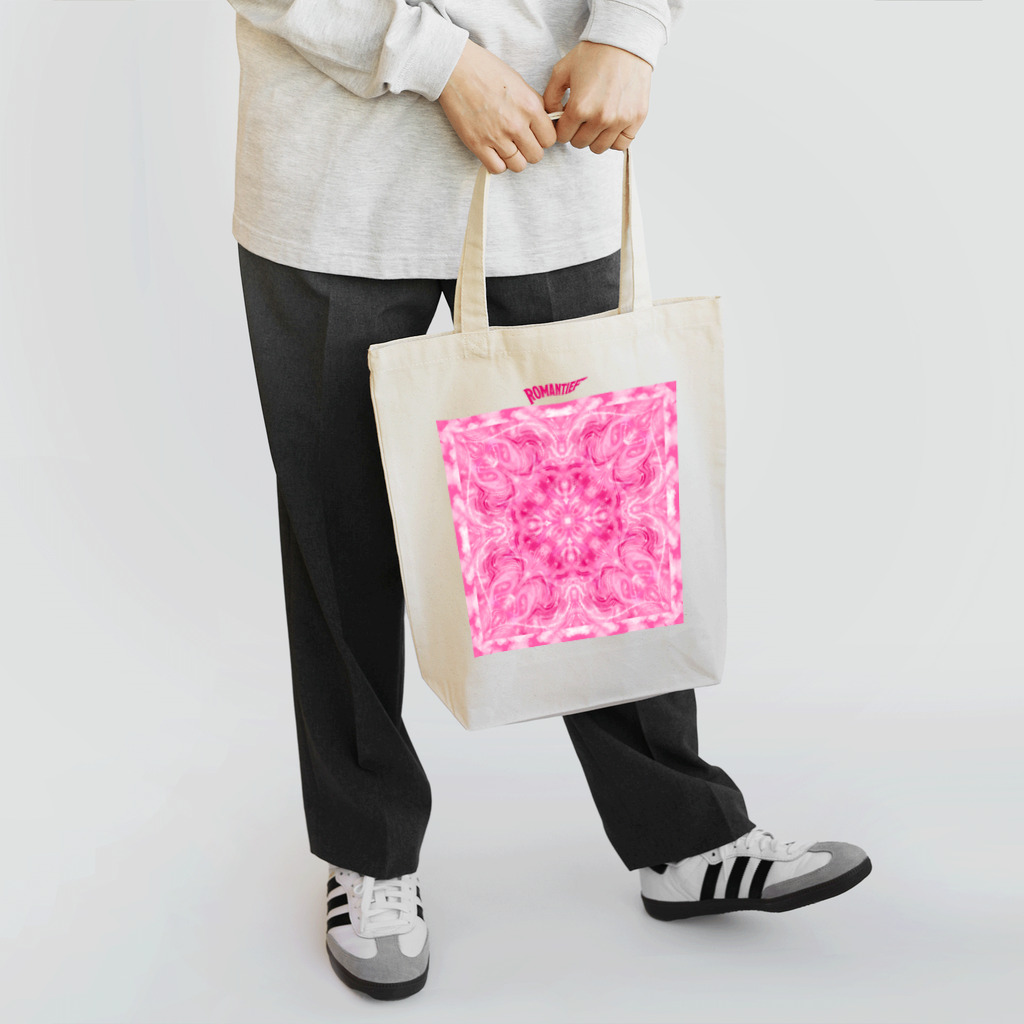 ROMANTIEFのPink mandala Tote Bag