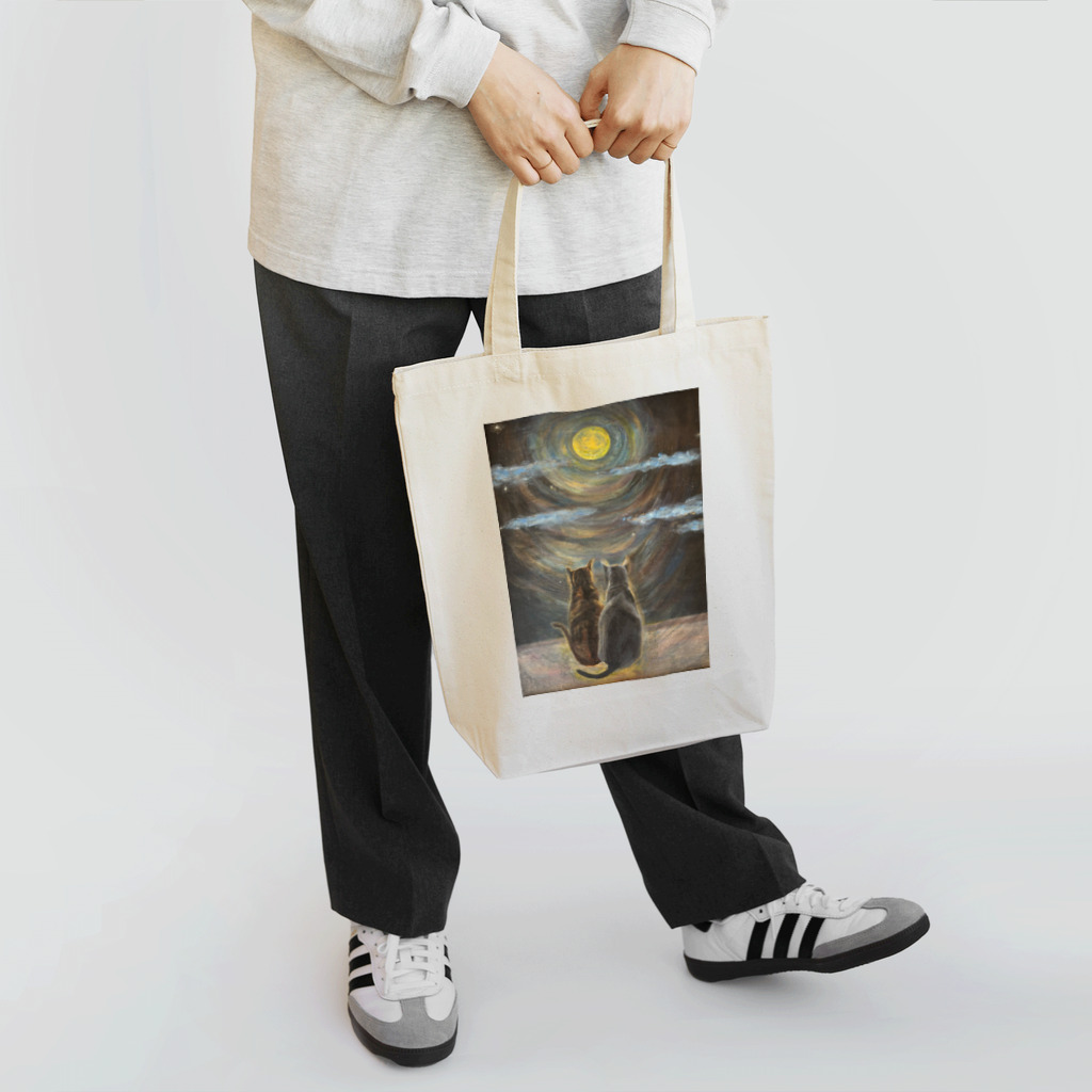 絵描き ひろみるん♪ オリジナル アートグッズSHOPのいつも一緒に〜ブルームーン〜 Tote Bag