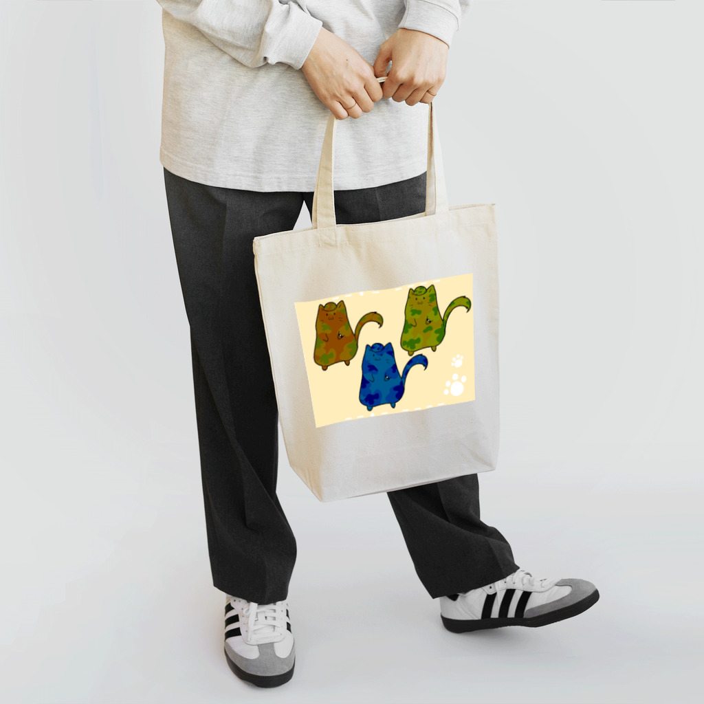 Kuloの迷彩ねこ Tote Bag