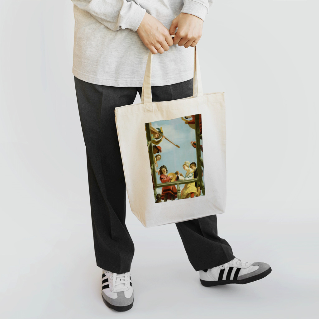 世界の絵画アートグッズのヘラルト・ファン・ホントホルスト 《バルコニーの音楽隊》 トートバッグ
