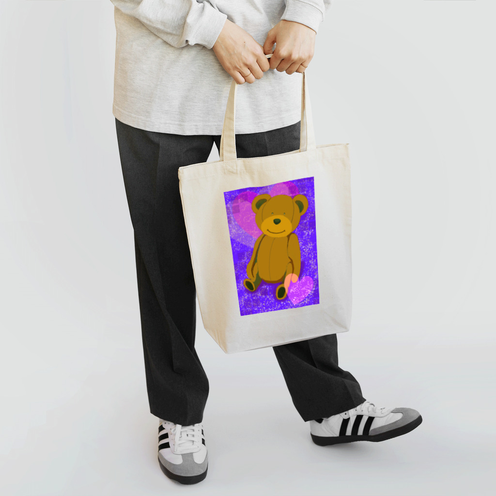 _melon_aki_のテディベア　パープル Tote Bag