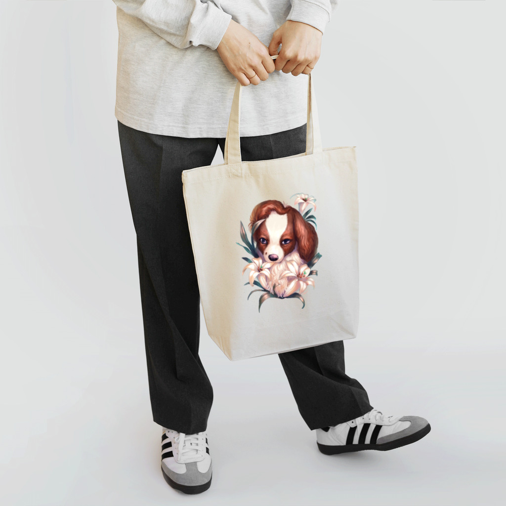 キママイヌ屋の百合とキャバリア Tote Bag