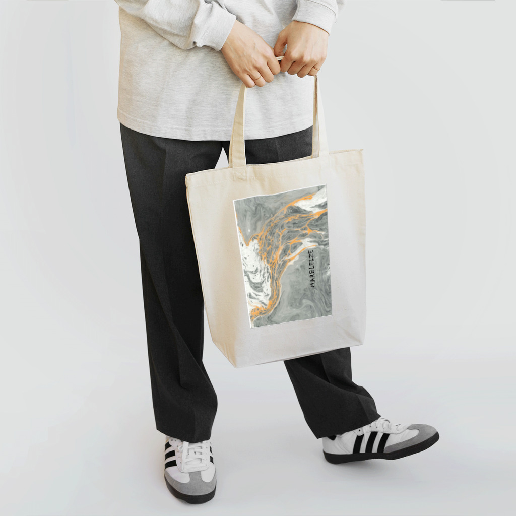 xxxyamachanのMARBLEIZE　縦書き Tote Bag