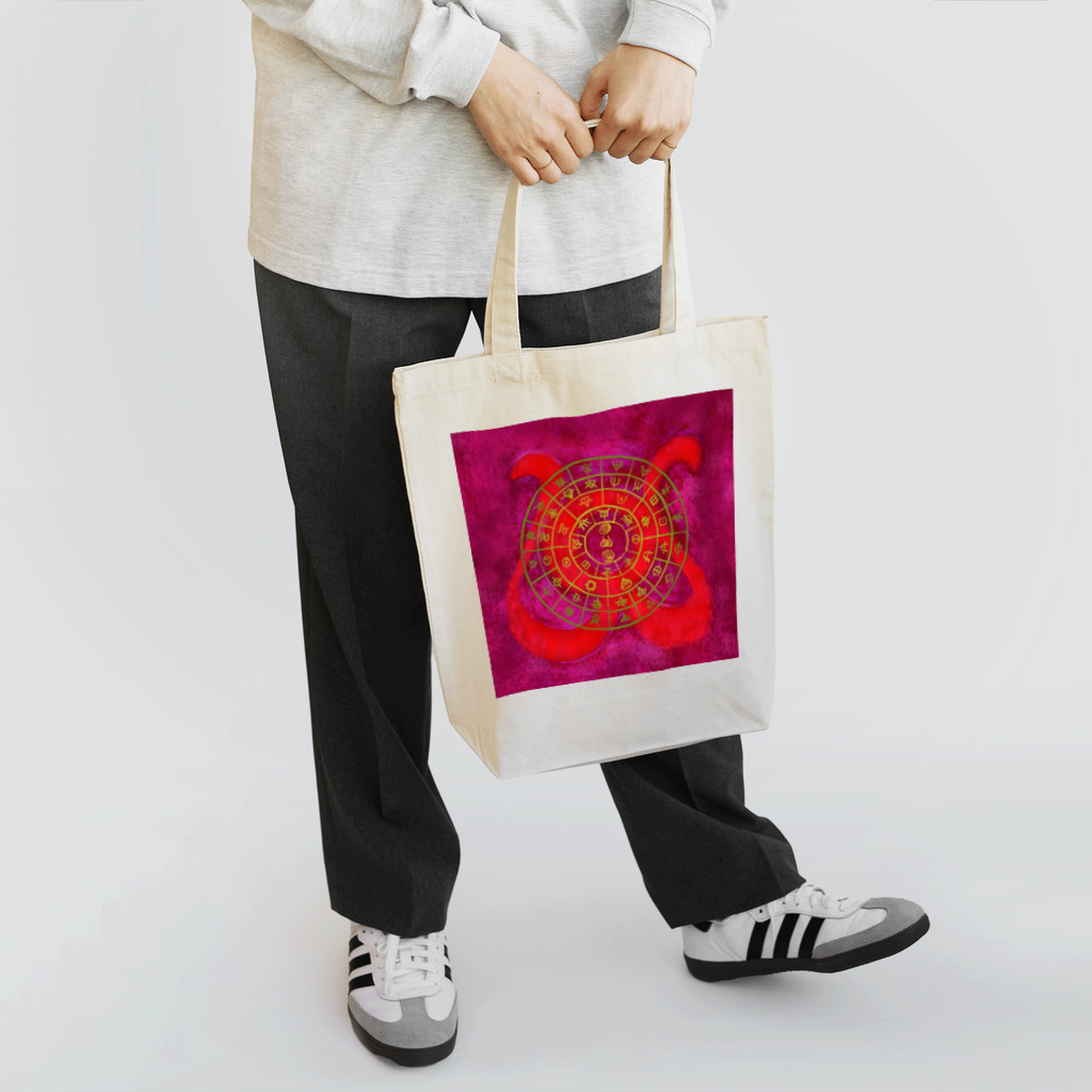 WAMI ARTの縄文フトマニ(ヲシテ文字) Tote Bag