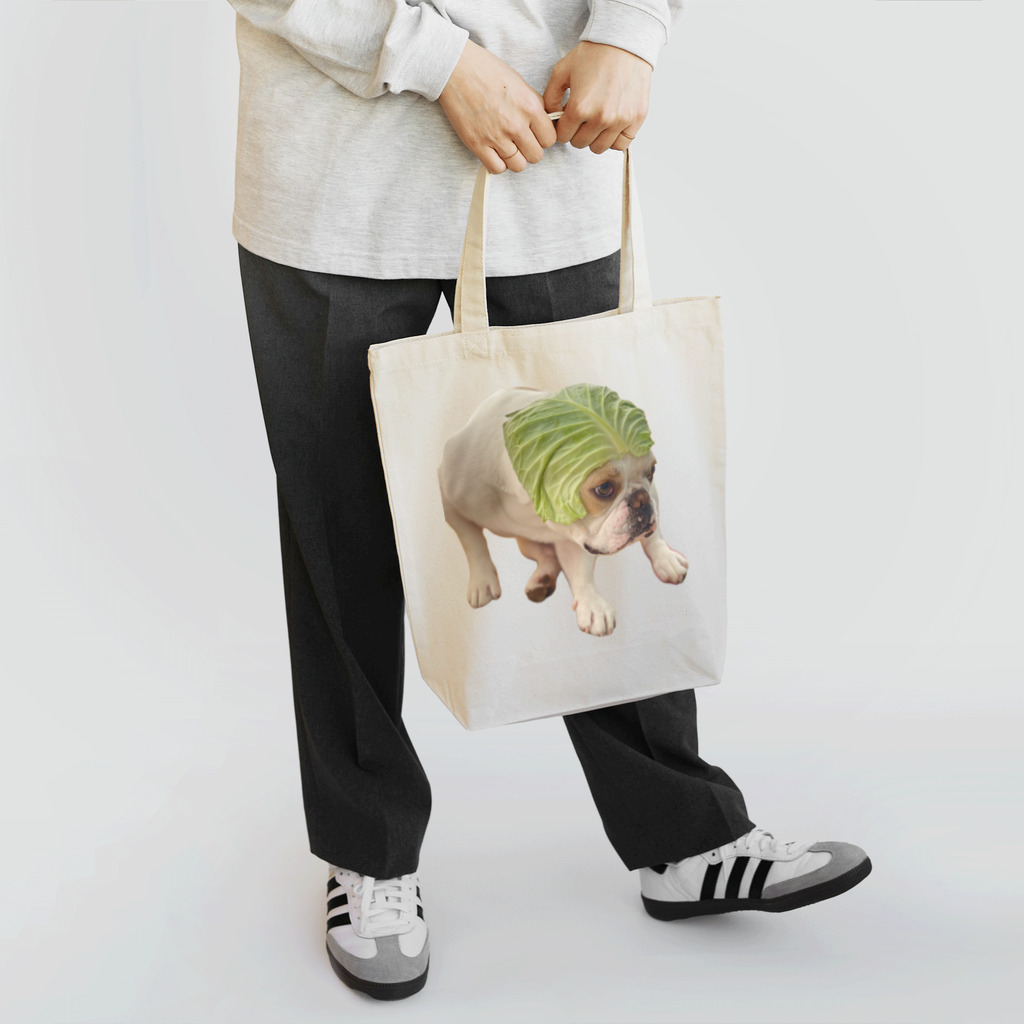 Chu_DogのChu Dog フレンチブルドッグトートバッグキャベツ Tote Bag