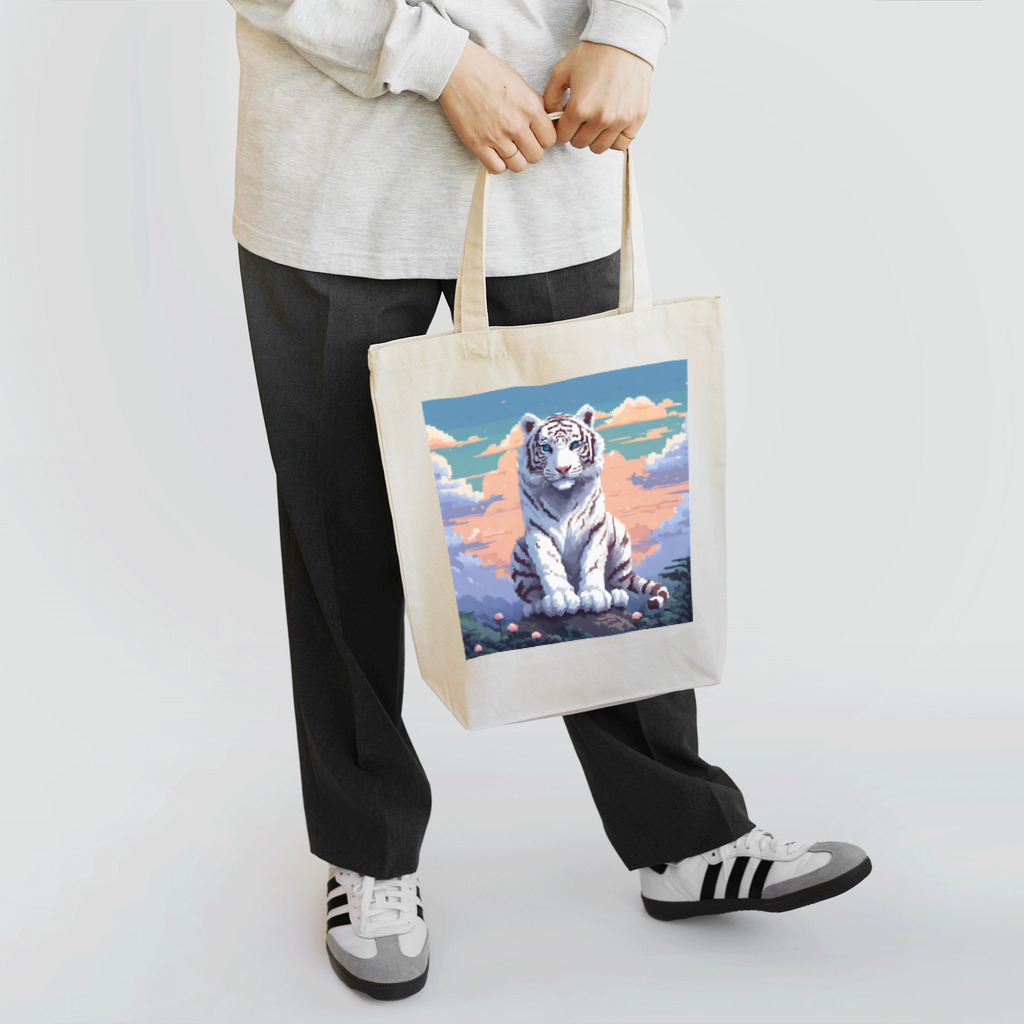 オカメインコのタロのドット絵のホワイトタイガー Tote Bag