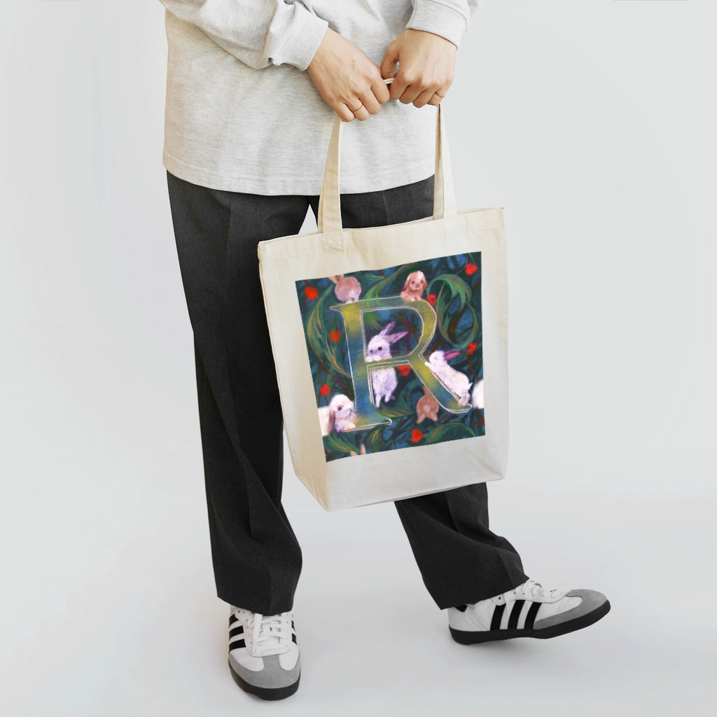 NORIMA'S SHOP のRabbitのRで遊ぶ森のうさぎ Tote Bag