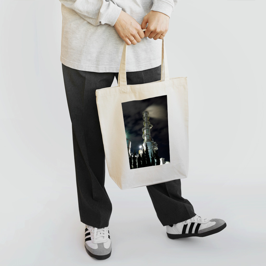 写真プリントの小名浜工場夜景 Tote Bag