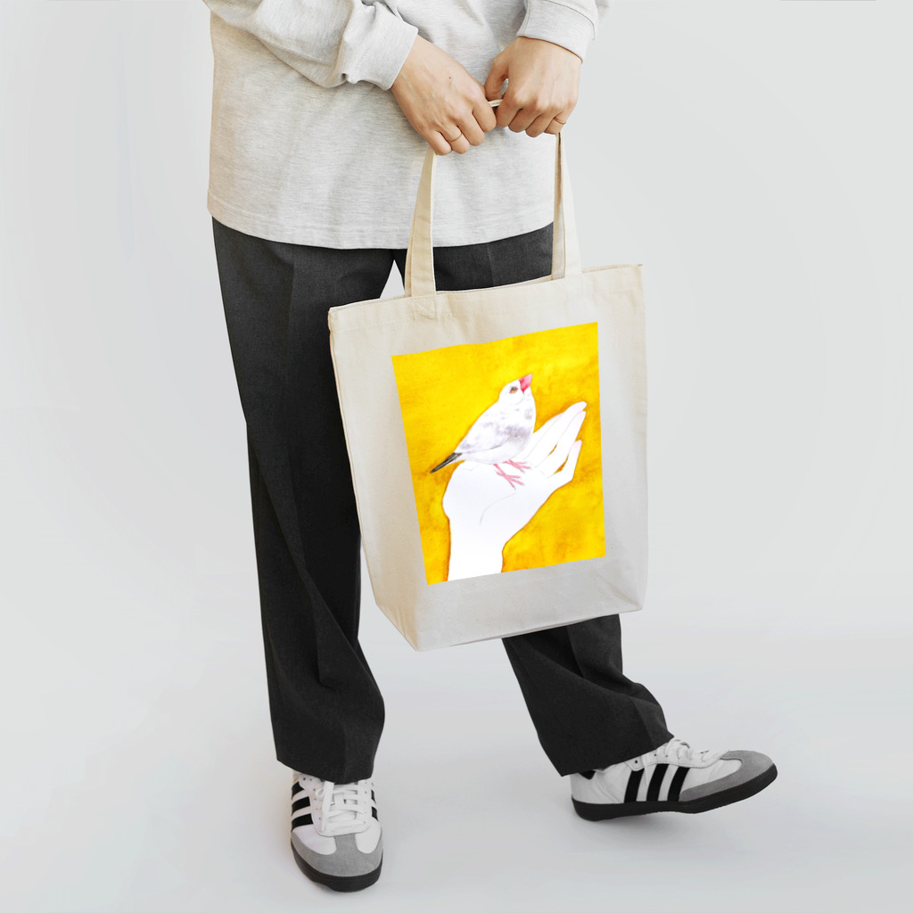 みじんこばこのてとことり（黄） Tote Bag