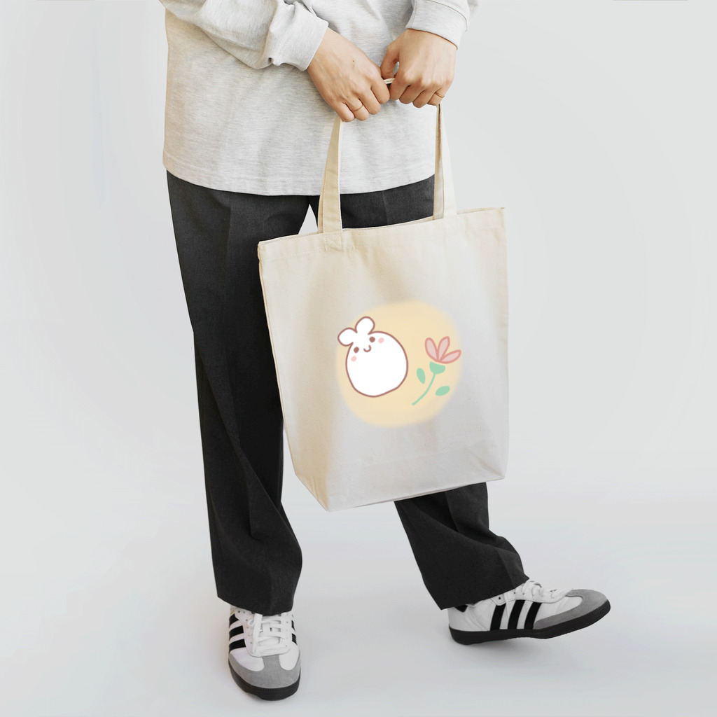 ♬もこもこほわほわeimyのおみせ♡のお花とうさぎもち。 Tote Bag