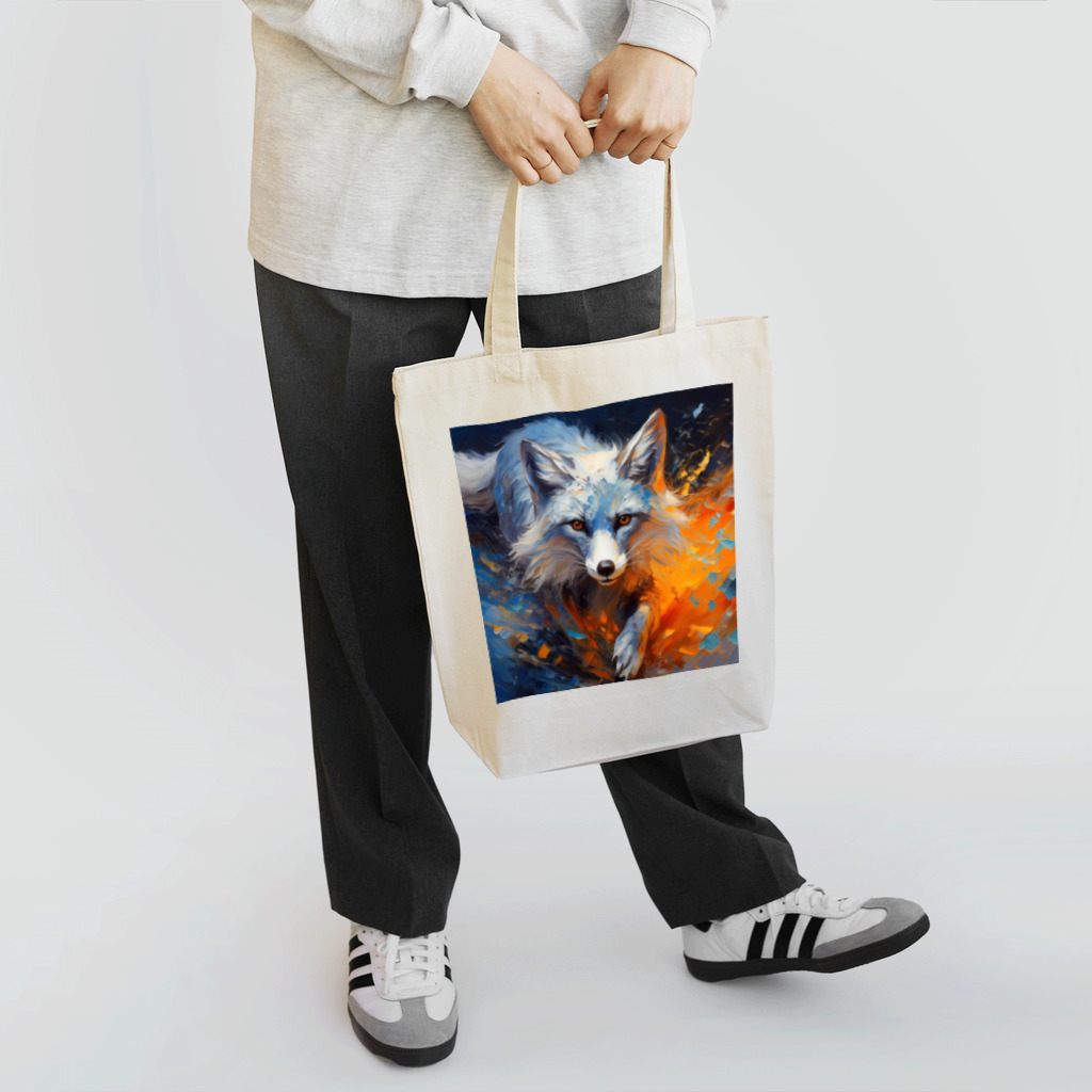 タカヤマ・サイトのフォックス・突き進む意志・アート風 Tote Bag