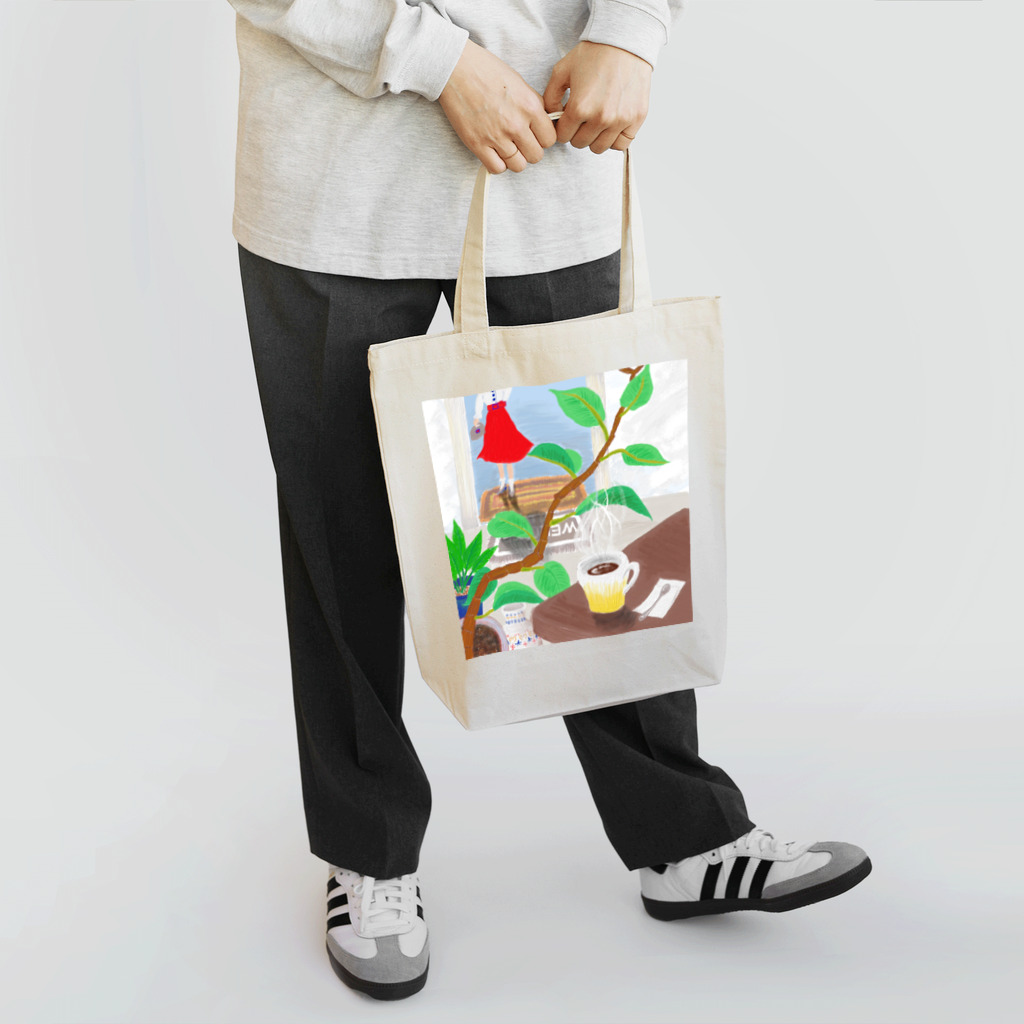 azusaAtoZのコーヒーと赤いスカート Tote Bag