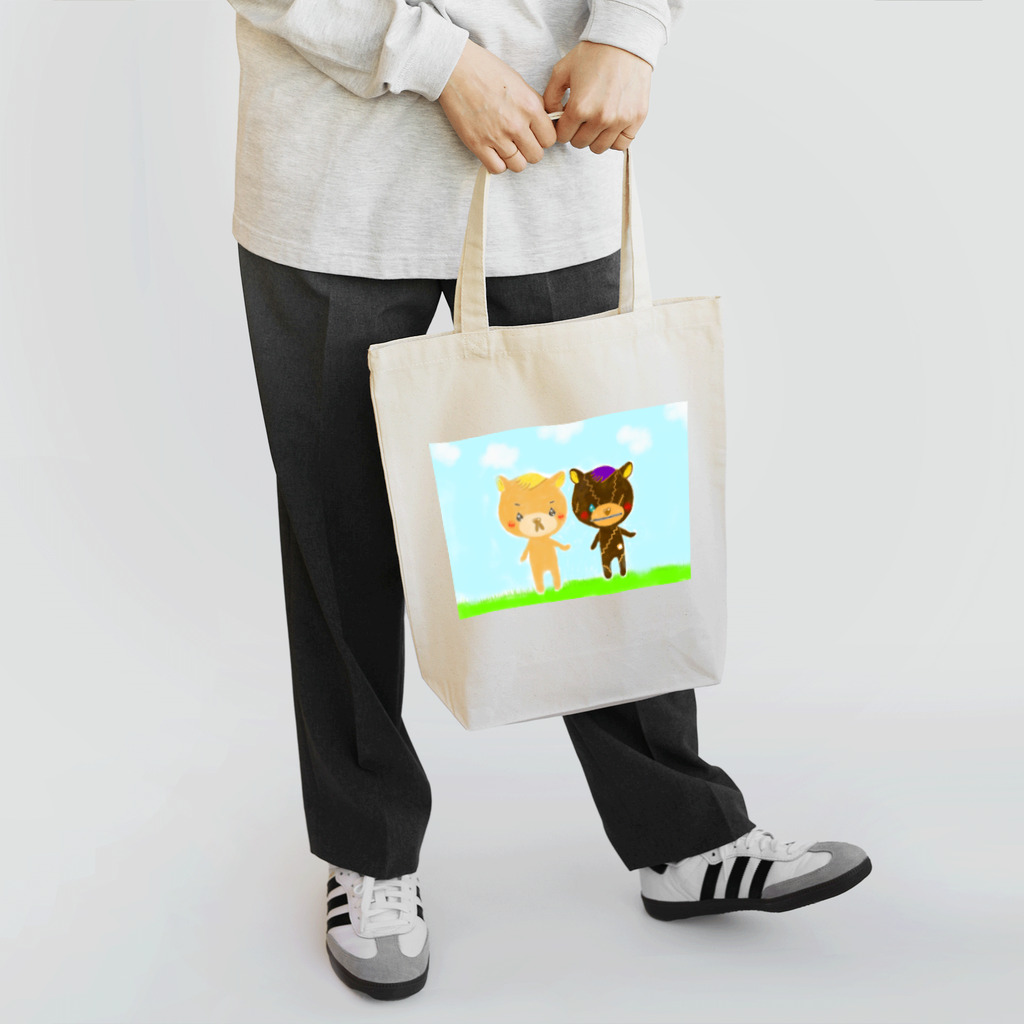 くまのマーク&マクセニの晴れた日はお散歩 Tote Bag