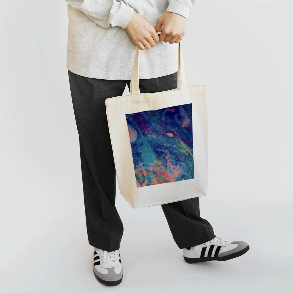 【抽象画】melty moon【フルイドアート】の瞼彩Ⅱ トートバッグ