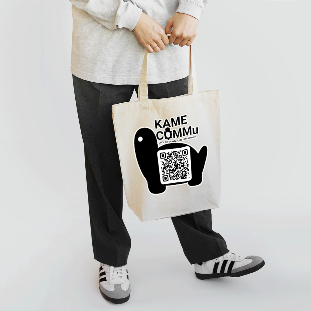 かめこみゅストアのKAME COMMuロゴ&QR Tote Bag