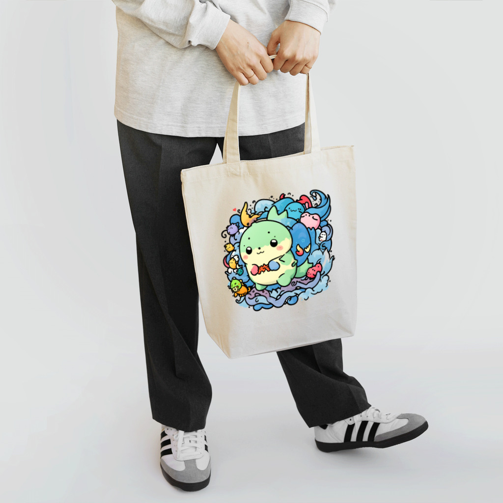 dongmuの【どんむオリジナル】キュートドラゴン Tote Bag