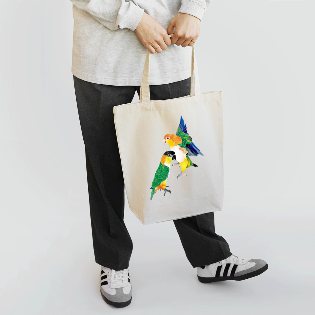 piyopiyobrandのシロハラインコたち Tote Bag