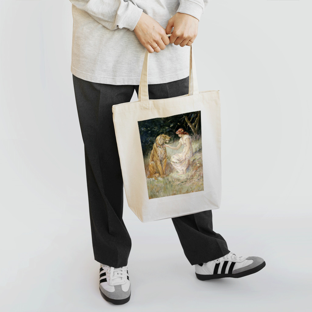 世界の絵画アートグッズのフレデリック・ステュアート・チャーチ《虎と女神》 Tote Bag