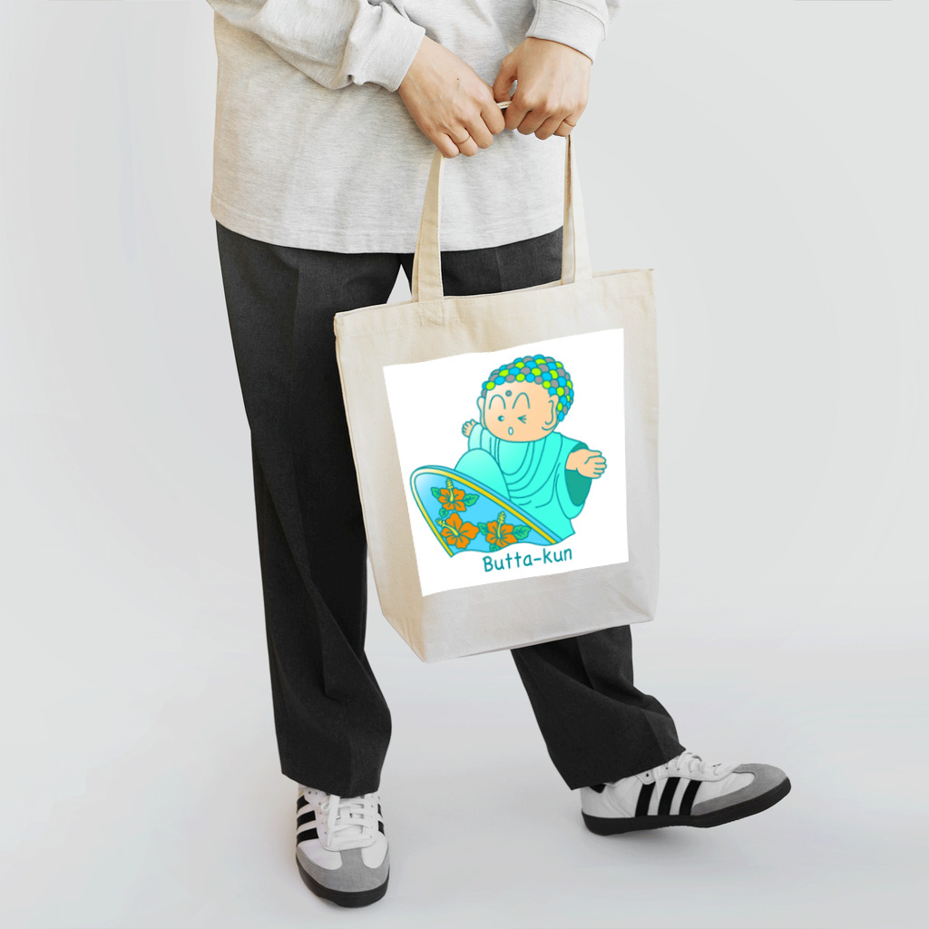 鎌倉のご当地キャラぶったくんのsurf Butta-kun(green) Tote Bag