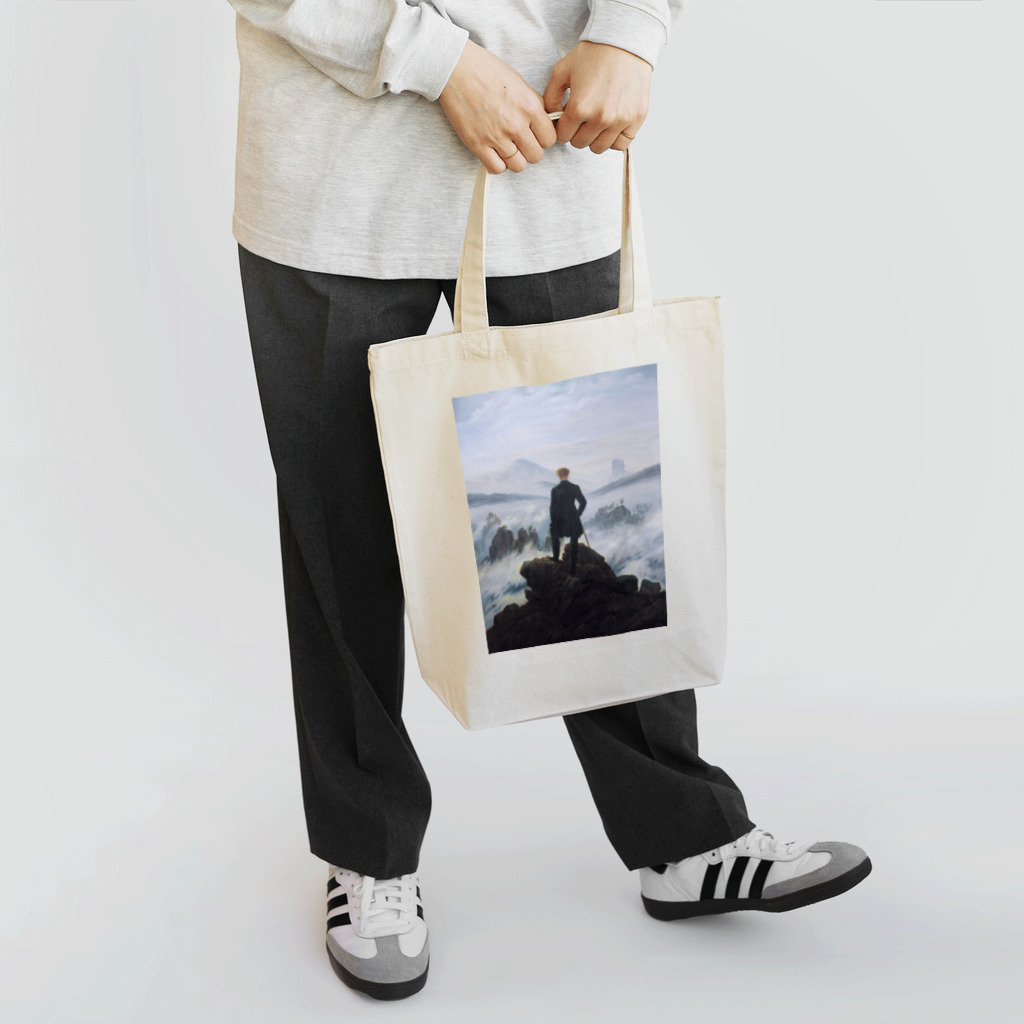 世界の絵画アートグッズのカスパー・ダーヴィト・フリードリヒ《雲海の上の旅人》 トートバッグ