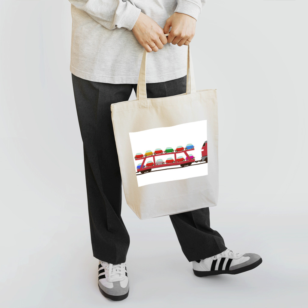 ジョンの乗り物イラストのAuto Zug Tote Bag