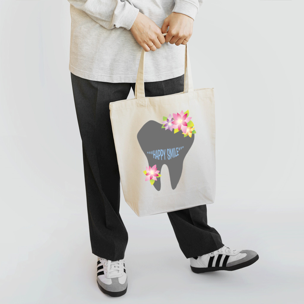 ハイジなわた歯 by Yamie ArtのHAPPY SMILE グレーversion Tote Bag