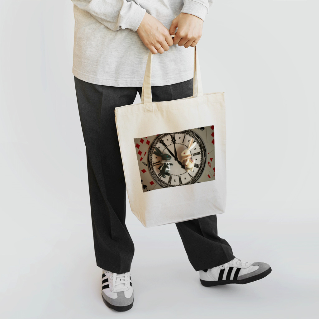 ぴーすけの時計ウサギ Tote Bag