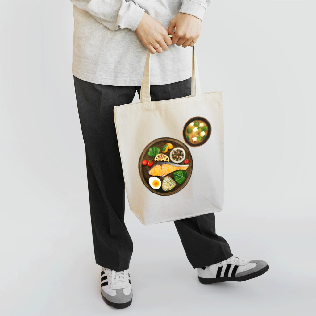 Miho MATSUNO online storeのJapanese morning plate and miso soup Tote Bag