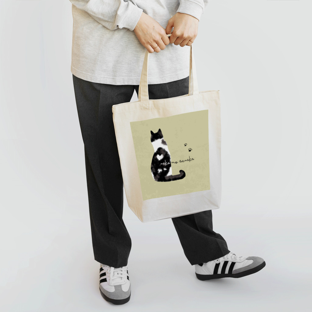 いぬねこGOGOの黒ブチさんの後ろ姿 Tote Bag