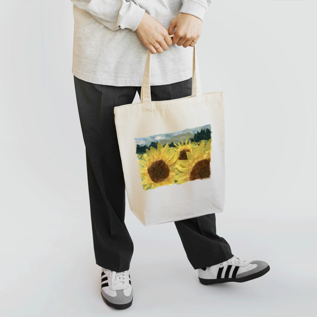 米農家の絵描きのひまわり畑 Tote Bag