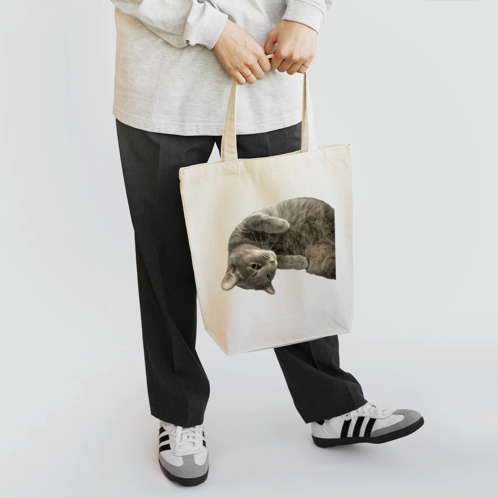 グレージュ猫ロッタン🐈‍⬛のロッタンのリラックスタイム Tote Bag