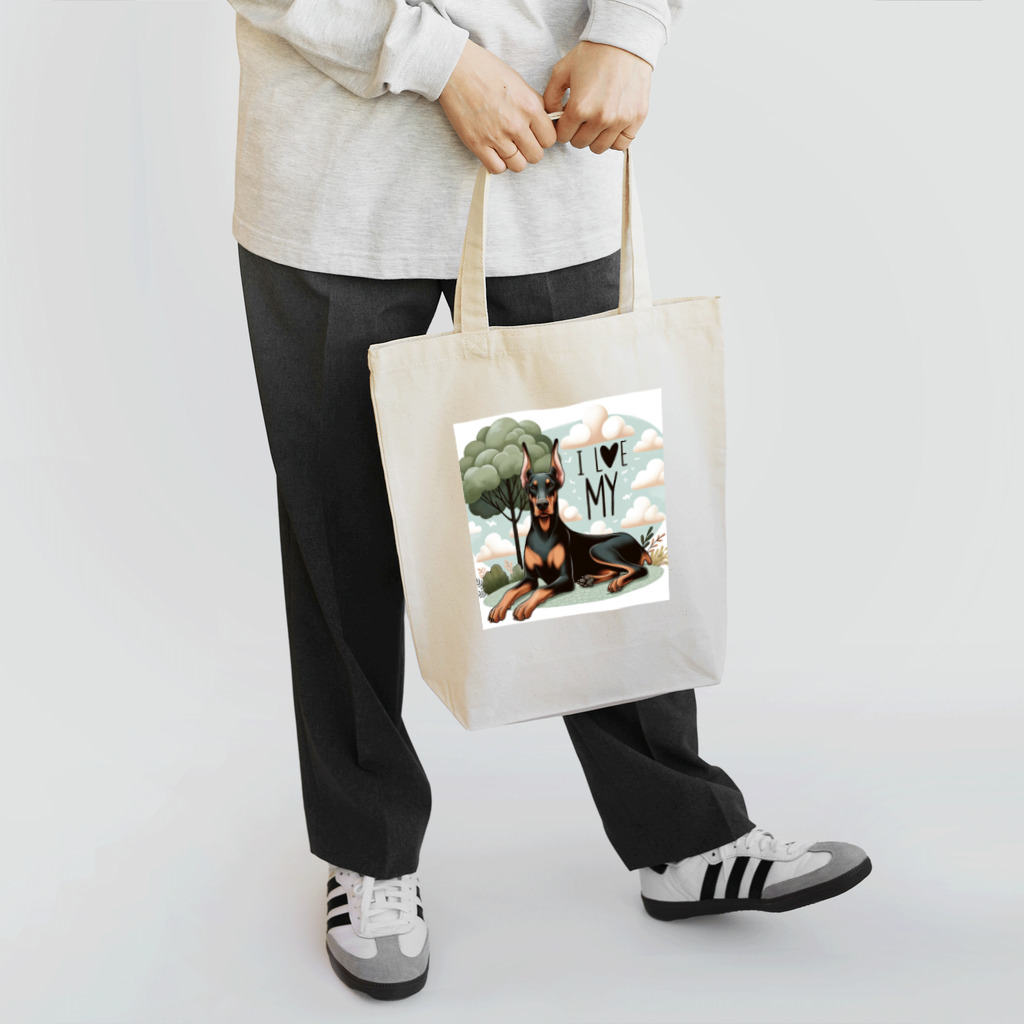 奏桃服店のナチュラルイヤー・ドーベルマン コレクション  Tote Bag