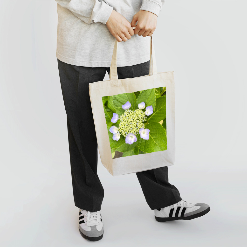 ばりこ@なりこ@ポジティブの咲きはじめの紫陽花 トートバッグ