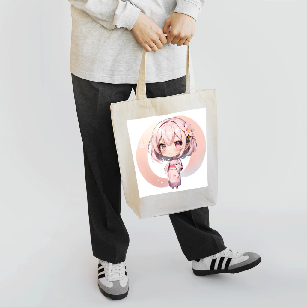 AIアイドル♡えとむす♡ひなこの宝箱のひなこ♡ゆかたチャレンジ Tote Bag