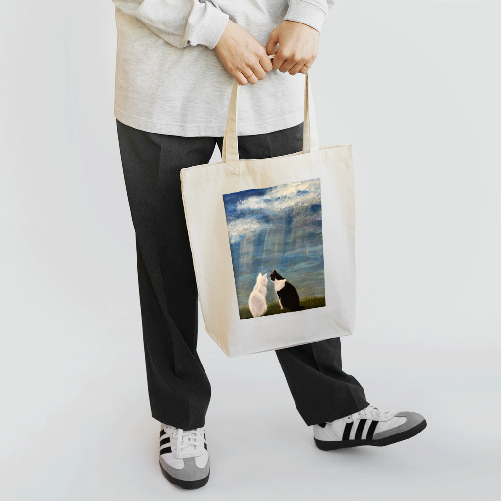 絵描き ひろみるん♪ オリジナル アートグッズSHOPのいつも一緒に〜天使の梯子〜 Tote Bag