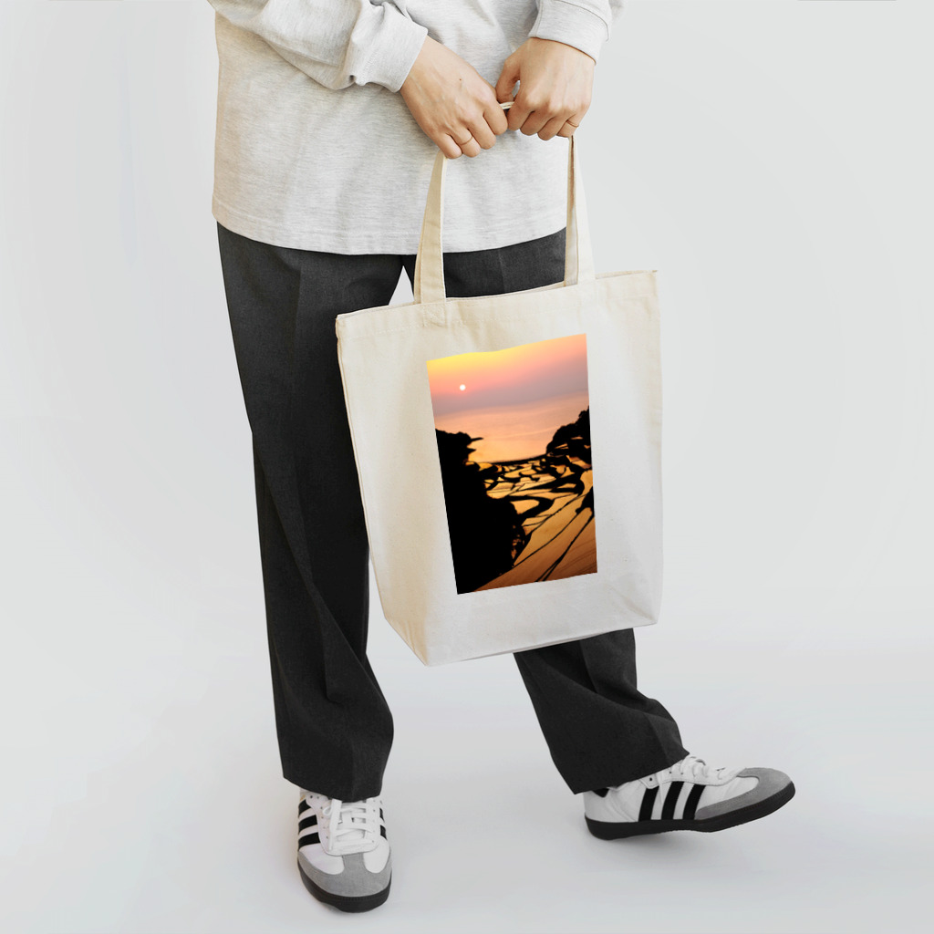 小佐々塾の夕陽と棚田 トートバッグ