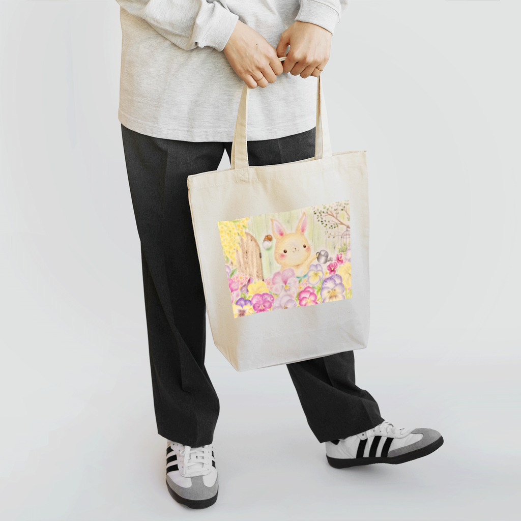 aiart aimiのうさぎちゃんの楽しいガーデニング Tote Bag