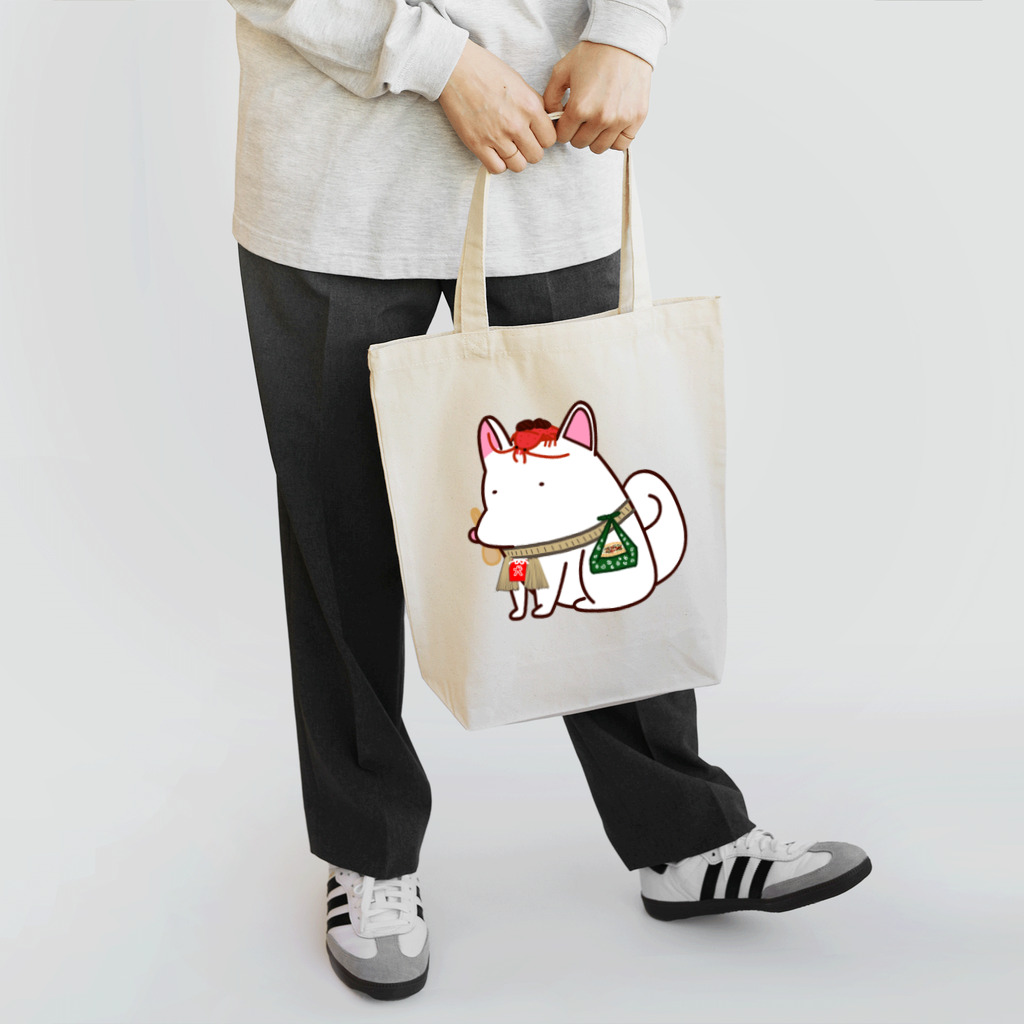 ムンムン&キュピロニウスのアトリエSUZURI店のお伊勢参りに辿り着けないおかげ犬さん  Tote Bag