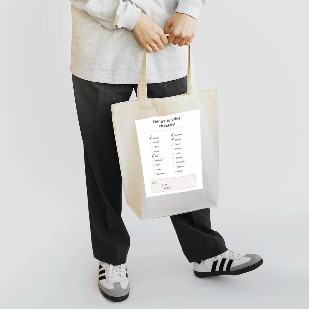 Live_Fullyのモチベーションチェックリスト　motivation checklist Tote Bag