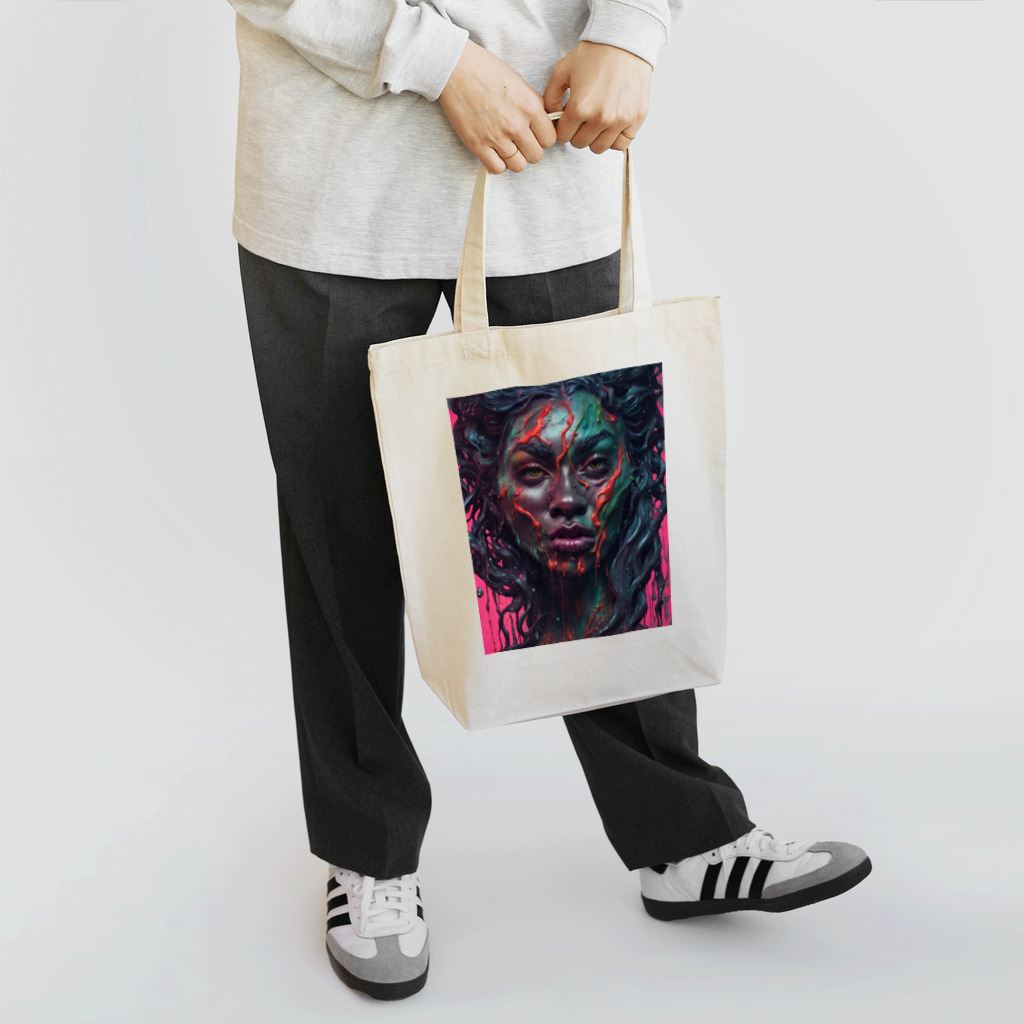 ワンダーワールド・ワンストップのミステリアスなダークウルフの女性② Tote Bag