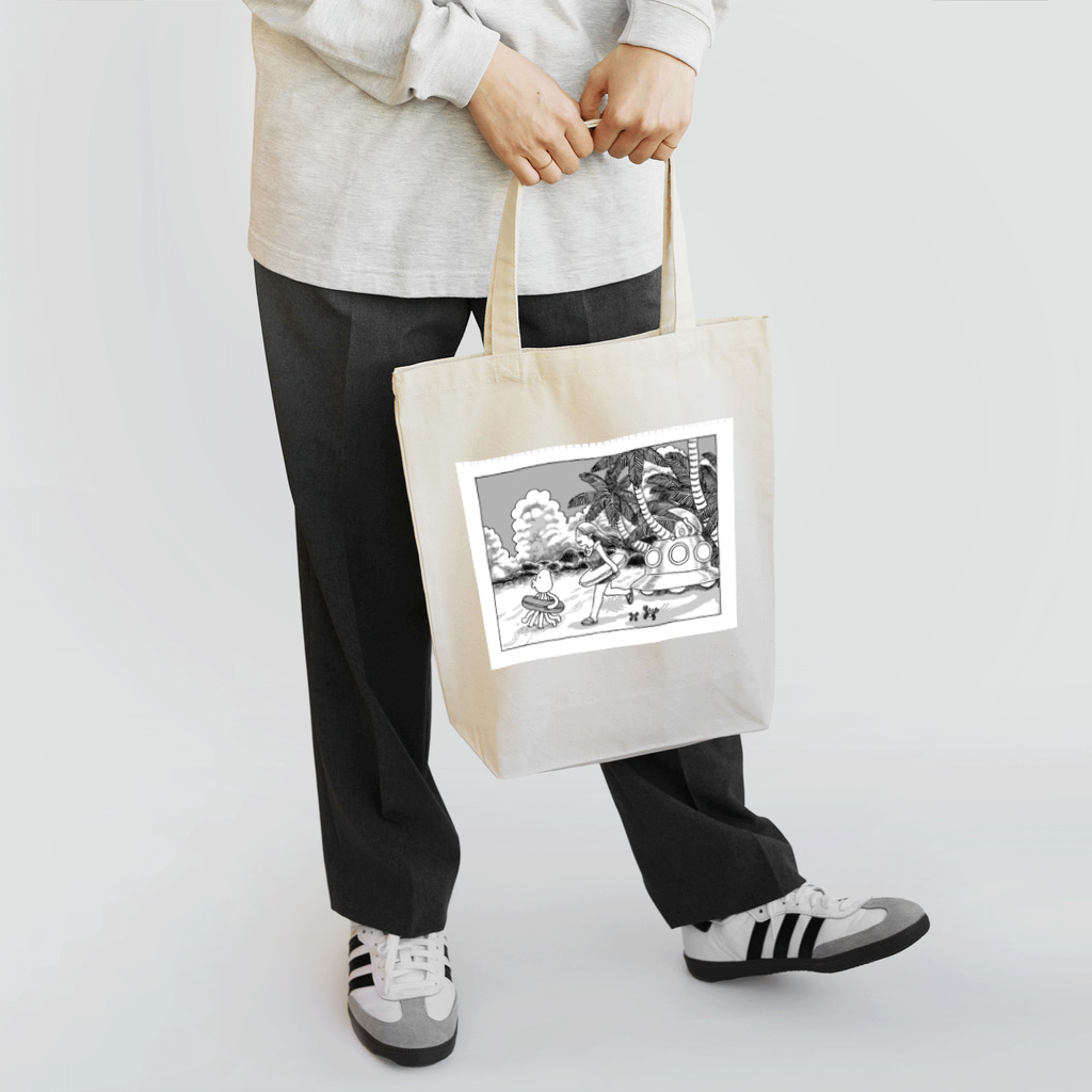 楽しんでいこうや西岡の宇宙人の夏 Tote Bag