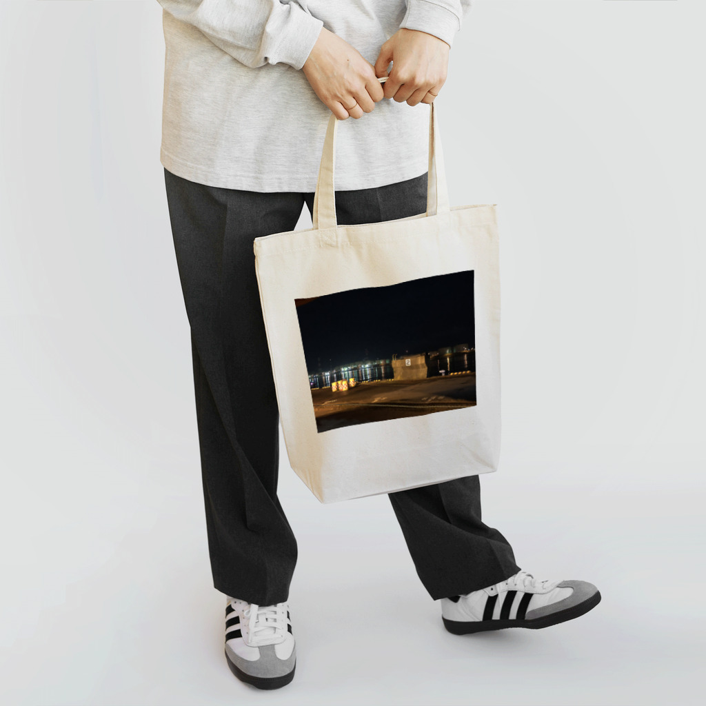 i_myu_kの夜の埠頭 Tote Bag